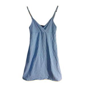 Brandy Melville Blue Floral Spaghetti Strap Dress